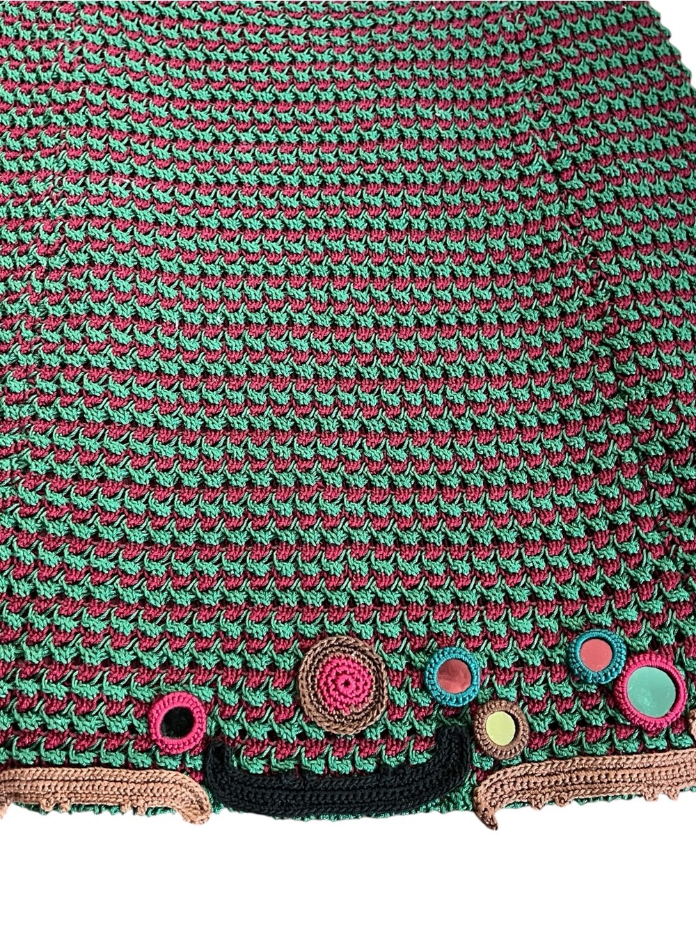 Prada SS2005 Runway Crochet Mirror Knit Skirt IT40 Archive Miuccia Prada - Picture 6 of 14